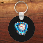 Baseball Drip Ice Cream Glove With Sprinkles Ball  キーホルダー (正面)
