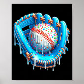 Baseball Drip Ice Cream Glove With Sprinkles Ball  ポスター (正面)