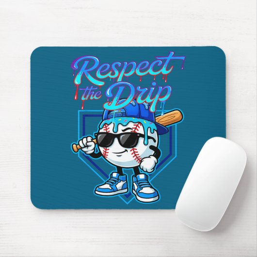 Baseball Drip Ice Cream Respect The Drip Home Plat マウスパッド (マウス)