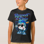 Baseball Drip Ice Cream Respect The Drip Home Plat Tシャツ (正面)