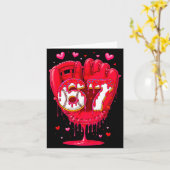 Baseball Drip Ice Cream Valentine Youth Boys Girls カード (黄色い花)