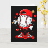 Baseball Drip Icecream Apparel Youth Boy Valentine カード (黄色い花)