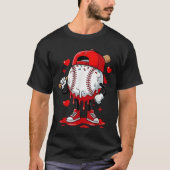 Baseball Drip Icecream Apparel Youth Boy Valentine Tシャツ (正面)