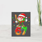 Baseball Drip Number 67 Meme Ice Cream Dripng Chri カード (正面)