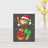 Baseball Drip Number 67 Meme Ice Cream Dripng Chri カード (黄色い花)