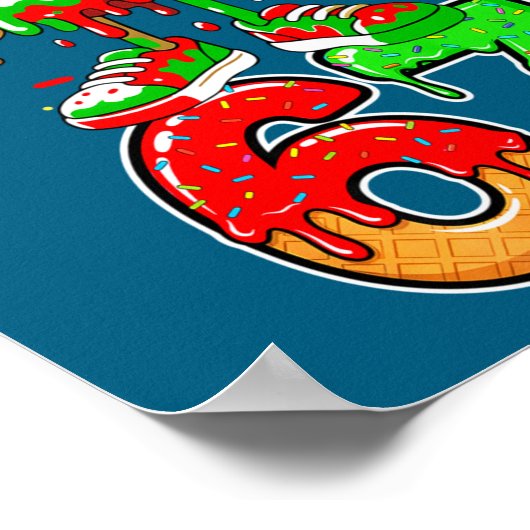 Baseball Drip Number 67 Meme Ice Cream Dripng Chri ポスター (角)