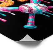 Baseball Drip Number 67 Player  ポスター (角)