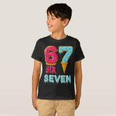Baseball Drip Number 67 Player 67 Meme Ice Cream D Tシャツ (正面フル)