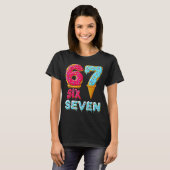 Baseball Drip Number 67 Player 67 Meme Ice Cream D Tシャツ (正面フル)