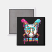 Baseball Drip Number 67 Player 6-7 Six Seven Meme  マグネット (正面/裏面)