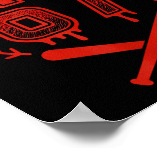 Baseball Drip Number 67 Player Or 67th Birthday  ポスター (角)