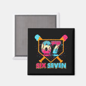 Baseball Drip Number 67 Player Or 67th Birthday  マグネット (正面/裏面)