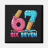 Baseball Drip Number 67 Player Or 67th Birthday  マグネット (正面)