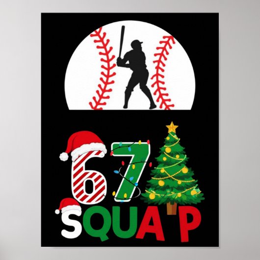 Baseball Drip Number 67 Player Or 67th Birthday 25 ポスター (正面)