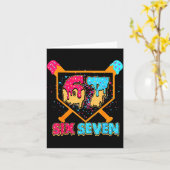 Baseball Drip Number 67 Player Or 67th Birthday Bo カード (黄色い花)