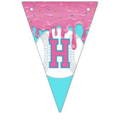 Baseball Drip Pennant Happy Birthday バンティングフラッグ (第1の旗)