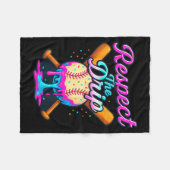 Baseball Drip Team For Boys Ice Cream Cool フリースブランケット (正面(横))