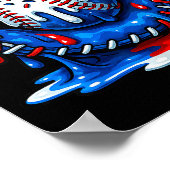 Baseball Drip Team For Boys Ice Cream Cool  ポスター (角)