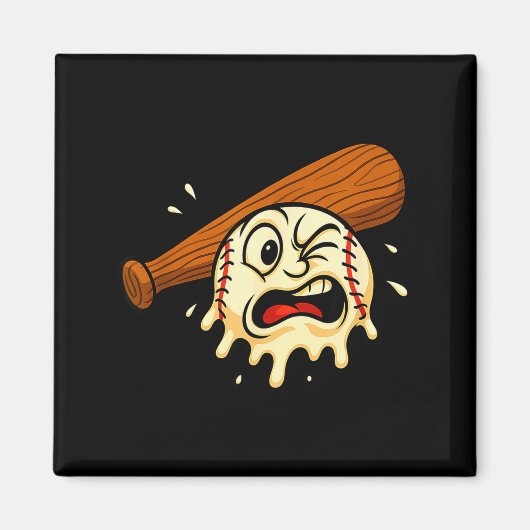 Baseball Drip Team For Boys Ice Cream Cool  マグネット (正面)