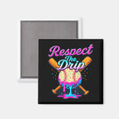 Baseball Drip Team For Boys Ice Cream Cool マグネット (正面/裏面)
