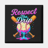 Baseball Drip Team For Boys Ice Cream Cool  マグネット (正面)