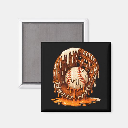 Baseball Drip Team For Boys Ice Cream Cool  マグネット (正面/裏面)