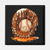 Baseball Drip Team For Boys Ice Cream Cool  マグネット (正面)