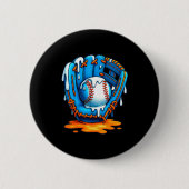 Baseball Drip Team For Boys Ice Cream Cool  缶バッジ (正面)