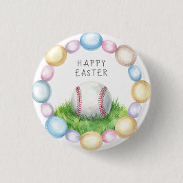 Baseball Easter  themed  缶バッジ