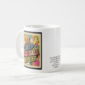 Baseball Eat Sleep Repeat Pop Art Personalized コーヒーマグカップ (正面左)