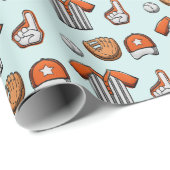 Baseball Equipment Illustrated Pattern ラッピングペーパー (ロールコーナー)