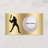 Baseball Fan or Player batter silhouette baseball 名刺 (正面)