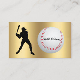 Baseball Fan or Player batter silhouette baseball 名刺