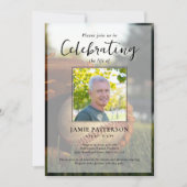 Baseball Fan Player Life Celebration Photo Funeral 招待状 (正面)