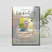 Baseball Fan Player Life Celebration Photo Funeral 招待状 (スタンド正面)