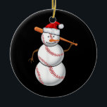 Baseball Fan Snowman Funny Christmas For men セラミックオーナメント<br><div class="desc">Baseball Fan Snowman Funny Christmas For men women boys girl Gift. Perfect gift for your dad,  mom,  papa,  men,  women,  friend and family members on Thanksgiving Day,  Christmas Day,  Mothers Day,  Fathers Day,  4th of July,  1776 Independent day,  Veterans Day,  Halloween Day,  Patrick's Day</div>