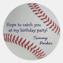 Baseball Fan-tastic_誕生日パーティーであなたをキャッチ ラウンドシール