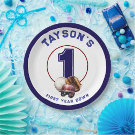 Baseball First Year Down 1st Birthday ペーパープレート