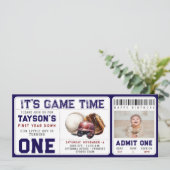 Baseball First Year Down 1st Birthday Ticket 招待状 (スタンド正面)