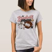 Baseball game outfit mama women tシャツ (正面)