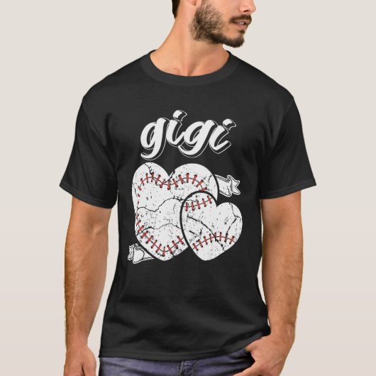Baseball Gigi Heart Ball Cool Baseball Proud Grand Tシャツ (正面)