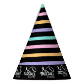 Baseball Girl Birthday, Baseball Player Gift Party パーティーハット (左)
