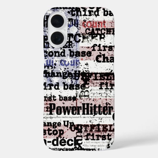 Baseball Glory | アメリカ国旗の文字がぼやけたグランジ風 Case-Mate iPhoneケース (裏面)