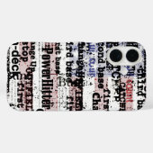 Baseball Glory | アメリカ国旗の文字がぼやけたグランジ風 Case-Mate iPhoneケース (裏面 (横))