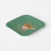 Baseball Glove Batting Fifty Men's 50th Birthday ペーパープレート (傾斜あり)