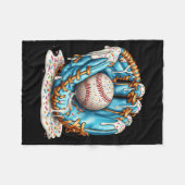 Baseball Glove Ice Cream Drip With Sprinkles Men B フリースブランケット (正面(横))