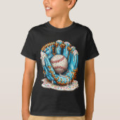 Baseball Glove Ice Cream Drip With Sprinkles Men B Tシャツ (正面)