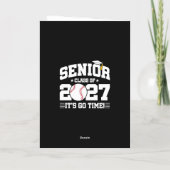Baseball Graduation Go Time Senior Class of 2027 カード (裏面)