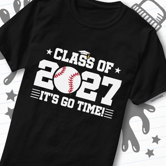 Baseball Graduation Go Time Senior Class of 2027 Tシャツ