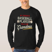 Baseball  Grandma Baseball Player Mothers Day Base Tシャツ (正面)